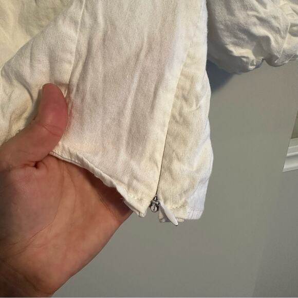 Antonio Melani White Puff Sleeve Crop Blouse Top 6 - Picture 10 of 14